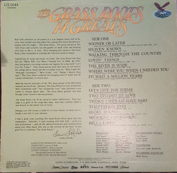 The Grass Roots - 14 Greats (LP, Comp)