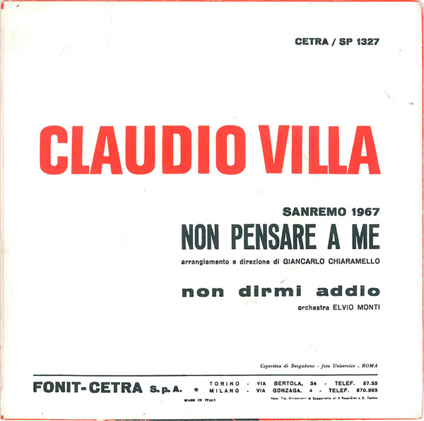 Claudio Villa - Non Pensare A Me (7