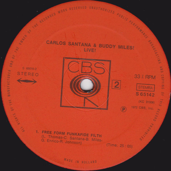 Carlos Santana & Buddy Miles - Carlos Santana & Buddy Miles! Live! (LP, Album, RP, Gat)