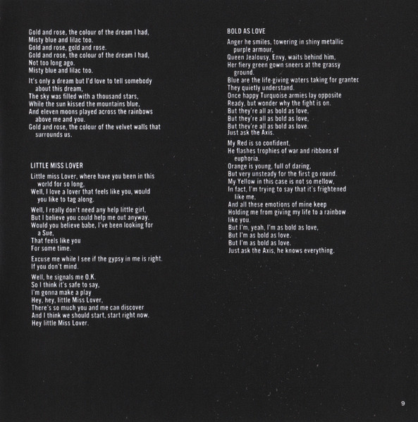 The Jimi Hendrix Experience - Axis: Bold As Love (CD, Album, RE, RM)
