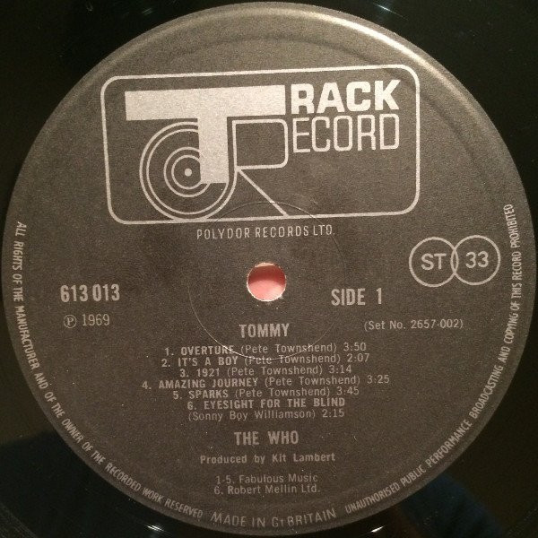 The Who - Tommy (2xLP, Album, RE, Tri)