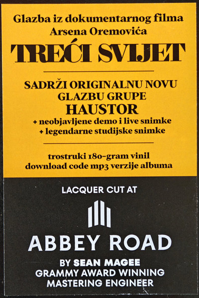 Haustor - Treći Svijet Soundtrack • Glazba Iz Dokumentarnog Filma Arsena Oremovića (3xLP, Album, Comp, 180)