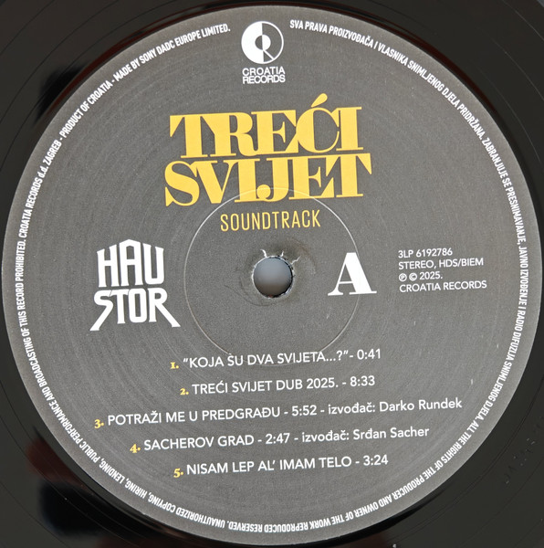 Haustor - Treći Svijet Soundtrack • Glazba Iz Dokumentarnog Filma Arsena Oremovića (3xLP, Album, Comp, 180)