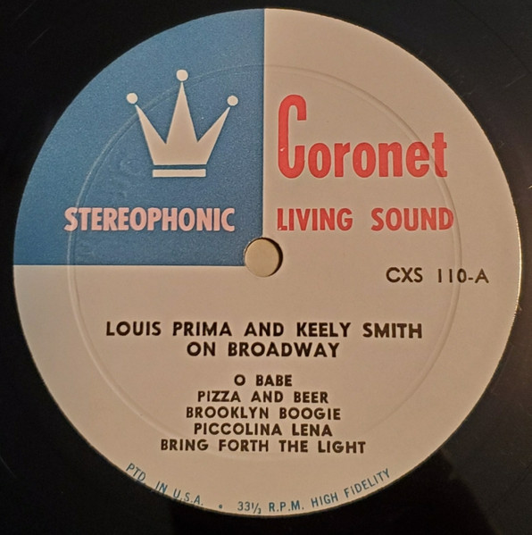 Louis Prima & Keeley Smith* - Louis Prima & Keeley Smith On Broadway (LP, Album)