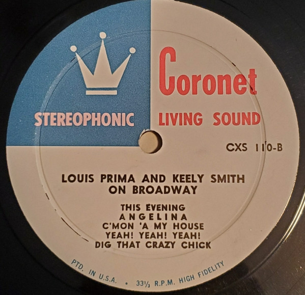 Louis Prima & Keeley Smith* - Louis Prima & Keeley Smith On Broadway (LP, Album)