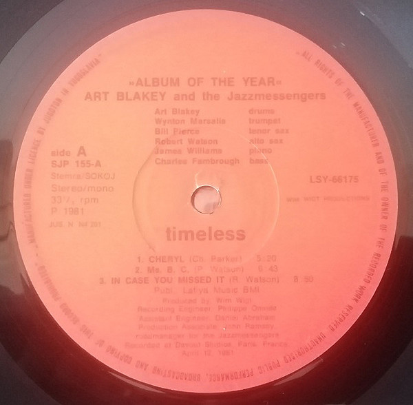 Art Blakey And The Jazzmessengers* - Album Of The Year (LP, Album)