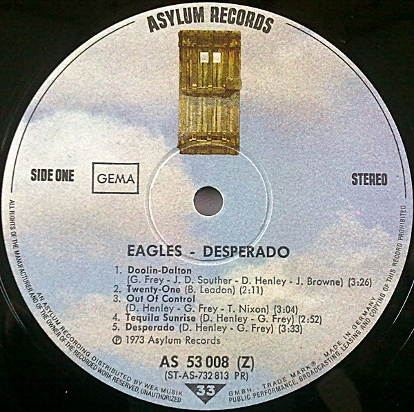 Eagles - Desperado (LP, Album, RE)