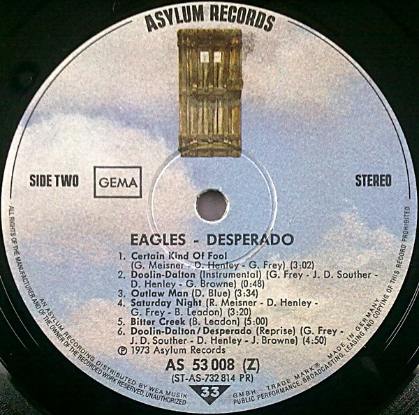 Eagles - Desperado (LP, Album, RE)