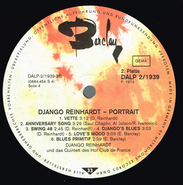 Django Reinhardt - Portrait (2xLP, Comp, Gat)