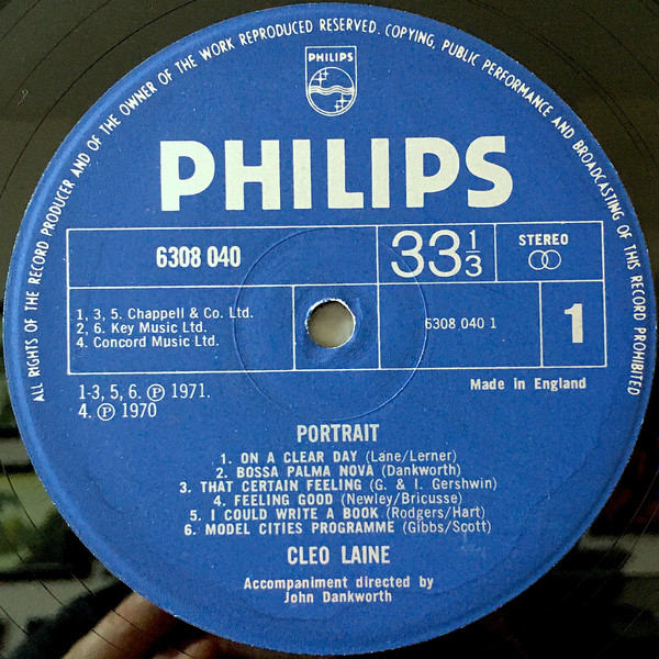 Cleo Laine - Portrait (LP, Album)