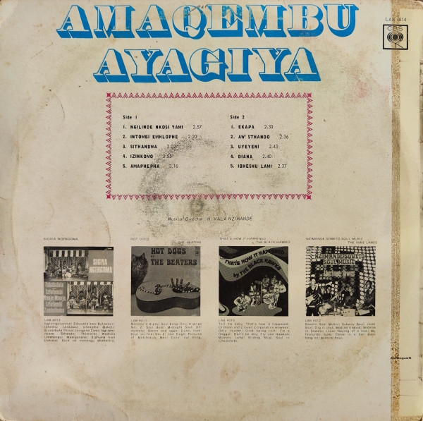 Usizwe Namatshitshi, Izintombi Ze Gugu - Amaqembu Ayagiya (LP)
