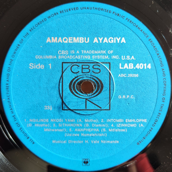 Usizwe Namatshitshi, Izintombi Ze Gugu - Amaqembu Ayagiya (LP)