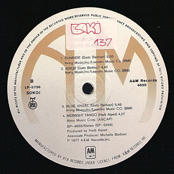 Gato Barbieri - Ruby, Ruby (LP, Album)