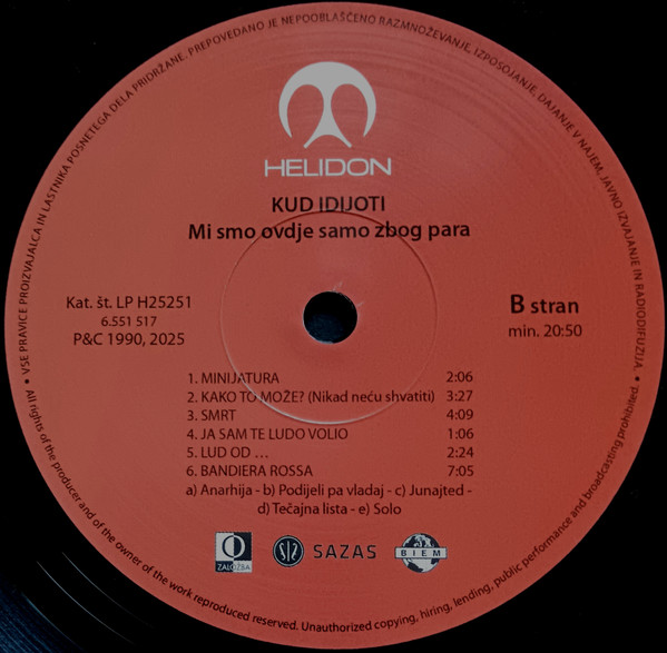 Kud Idijoti - Mi Smo Ovdje Samo Zbog Para (LP, Album, RE)