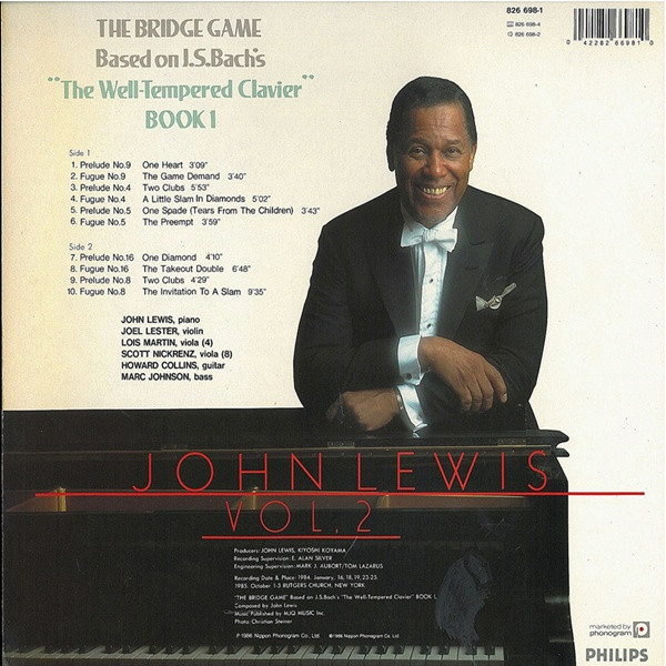 John Lewis (2) - The Bridge Game Vol. 2 Based On The Well Tempered Clavier Book 1 (LP, Album)
