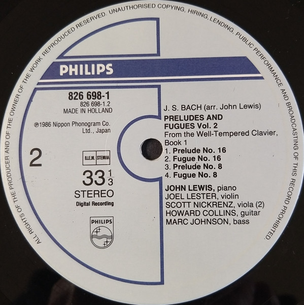 John Lewis (2) - The Bridge Game Vol. 2 Based On The Well Tempered Clavier Book 1 (LP, Album)