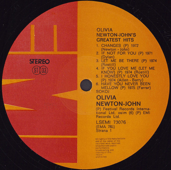 O N J* - Olivia Newton-John's Greatest Hits (LP, Comp, Gat)