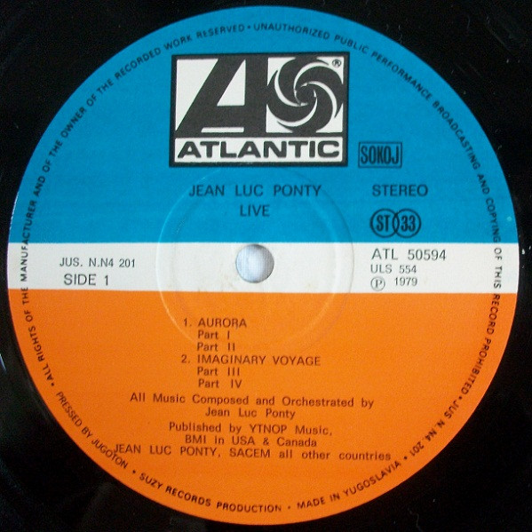 Jean-Luc Ponty - Live (LP, Album)