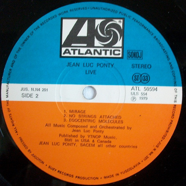 Jean-Luc Ponty - Live (LP, Album)