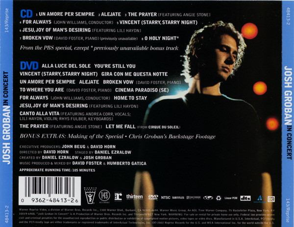 Josh Groban - Josh Groban In Concert (CD, Album + DVD, NTSC)