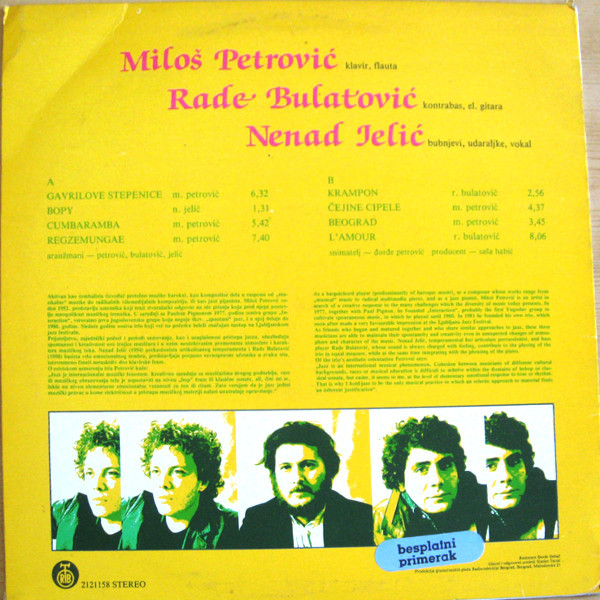 Miloš Petrović Trio* - Jazzy (LP, Album)