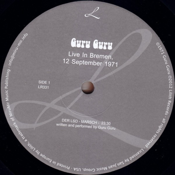 Guru Guru - Live In Bremen, 12 September 1971 (LP, Album + CD, Album)