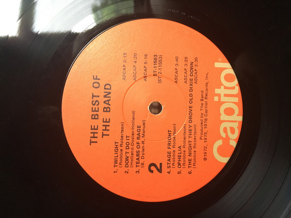 The Band - The Best Of The Band (LP, Comp, Win)