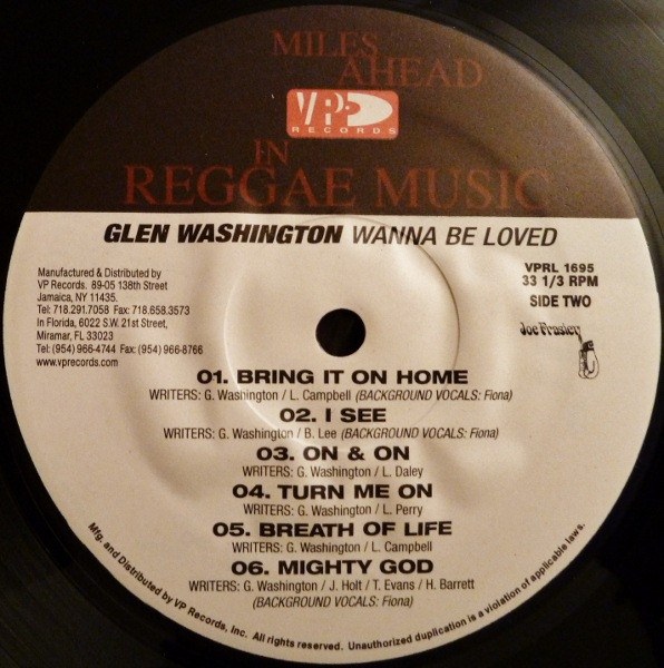 Glen Washington - Wanna Be Loved (LP, Album)