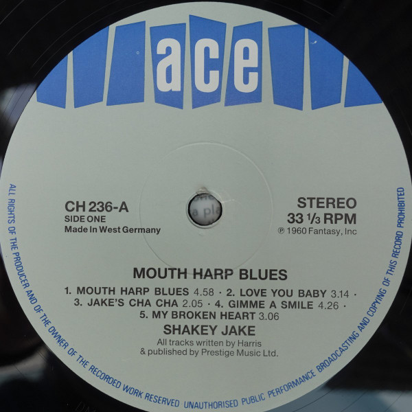 Shakey Jake - Mouth Harp Blues (LP, Album, RE)