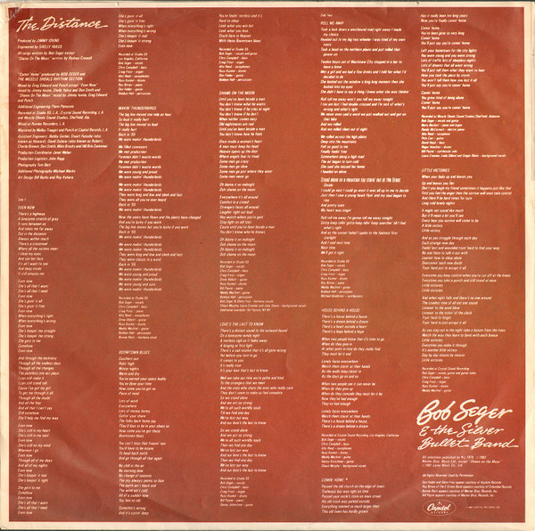 Bob Seger & The Silver Bullet Band* - The Distance (LP, Album)