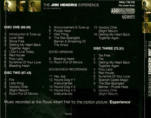 The Jimi Hendrix Experience - The Last Experience (3xCD, Comp, RM + Box)