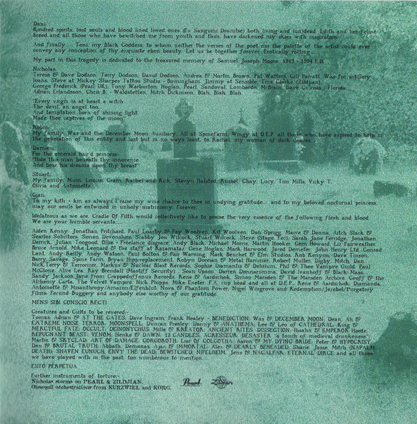 Cradle Of Filth - Dusk And Her Embrace (CD, Album)