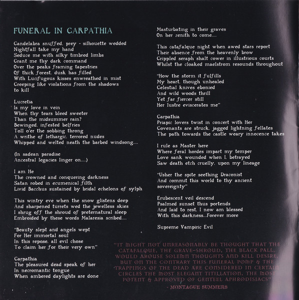 Cradle Of Filth - Dusk And Her Embrace (CD, Album)