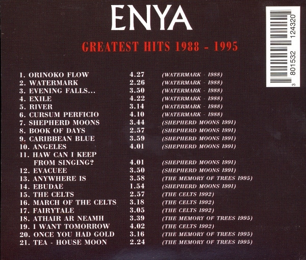 Enya - Greatest Hits 1988-1995 (CD, Comp, Unofficial)