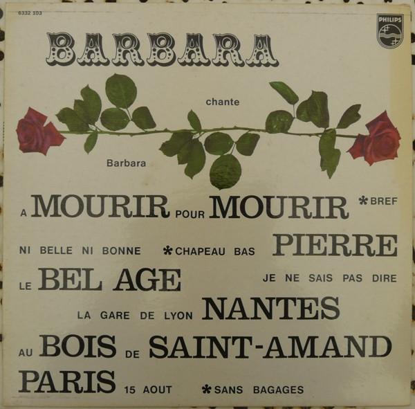 Barbara (5) - Barbara Chante Barbara (LP, Album, RE)