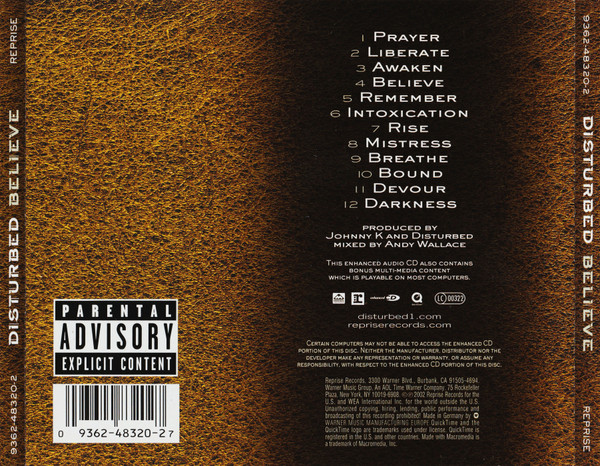 Disturbed - Believe (CD, Album, Enh)