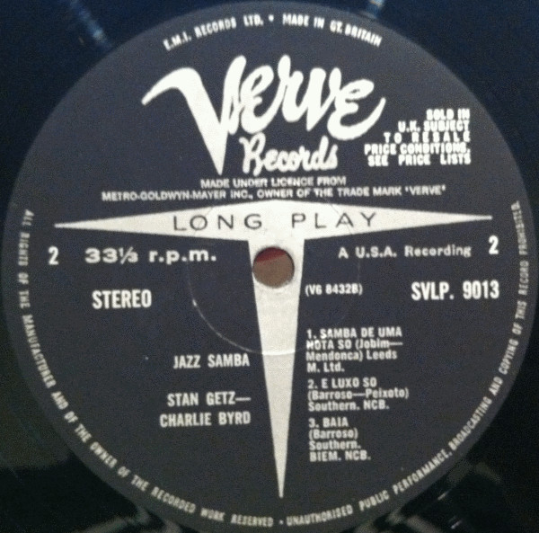 Stan Getz, Charlie Byrd - Jazz Samba (LP, Album)