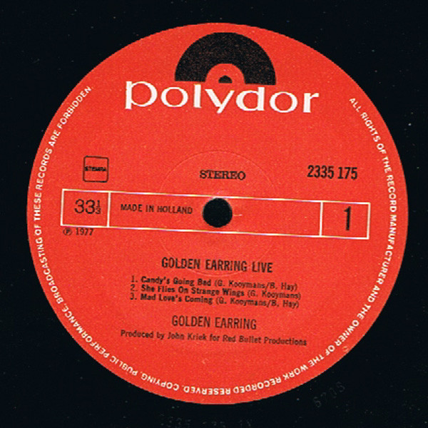 Golden Earring - Live (2xLP, Album, Gat)