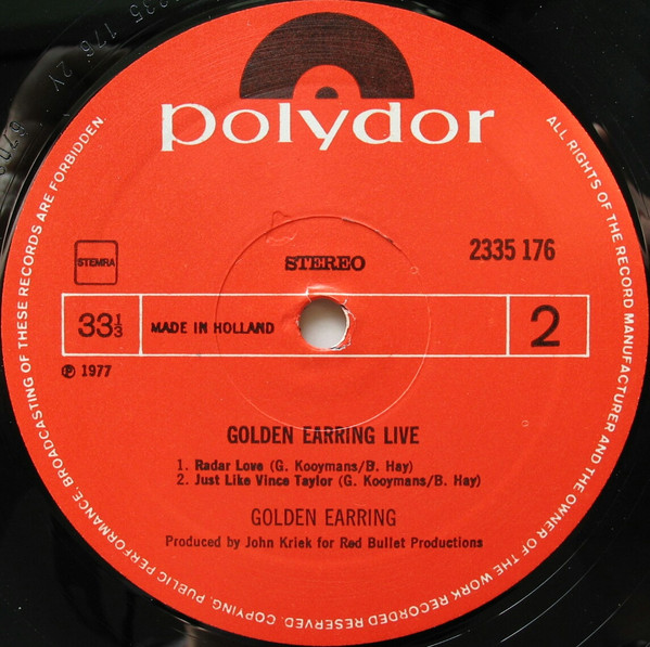 Golden Earring - Live (2xLP, Album, Gat)