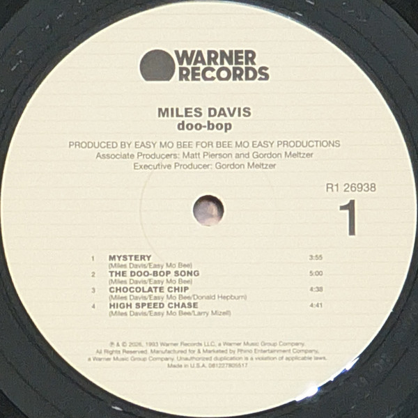 Miles Davis - Doo-Bop (LP, Album, RE, 140)