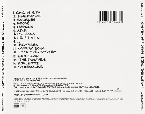 System Of A Down - Steal This Album! (CD, Album)