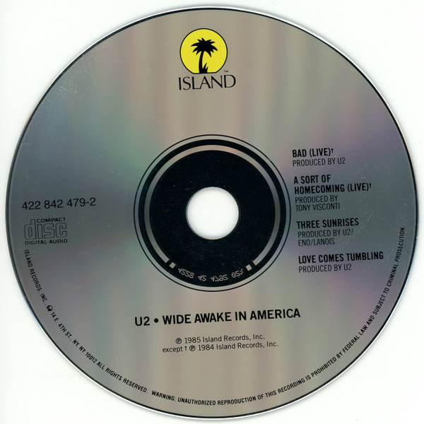U2 - Wide Awake In America (CD, EP, RE)