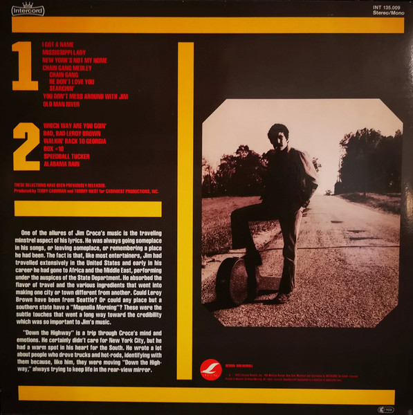 Jim Croce - Down The Highway (LP, Comp)