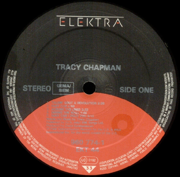 Tracy Chapman - Tracy Chapman (LP, Album, Mat)