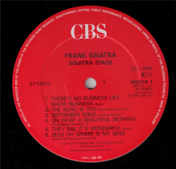 Sinatra* - Sinatra Stage (LP, Album, Comp, Mono, RM)