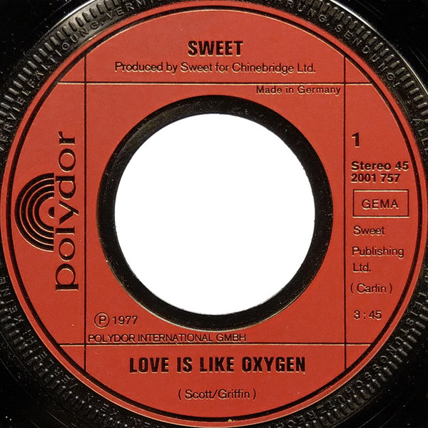 Sweet* - Love Is Like Oxygen (7