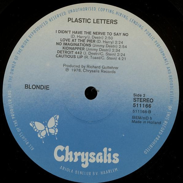 Blondie - Plastic Letters (LP, Album)