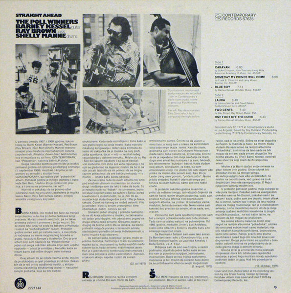 The Poll Winners - Straight Ahead (LP, Album, RE)