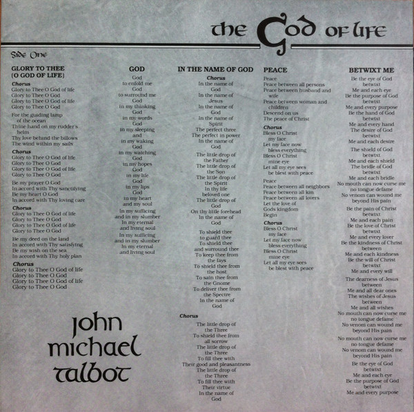 John Michael Talbot - The God Of Life (LP, Album)