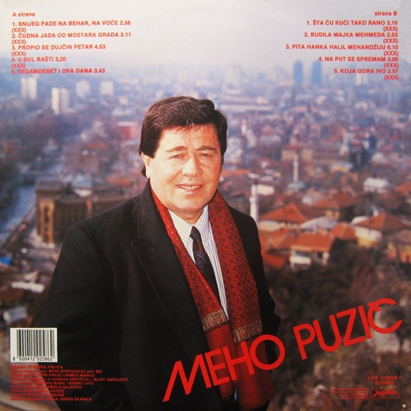 Meho Puzić - Najdraže Sevdalinke (LP, Album)